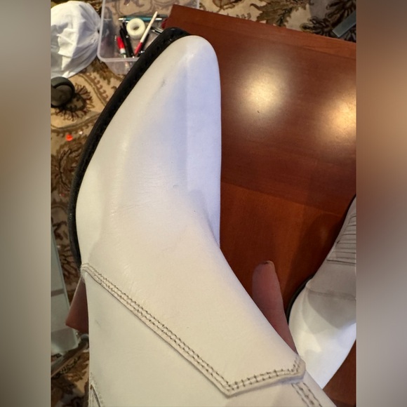 CELINE leather White and Black Ankle boots. Brand new with tags never worn! - Picture 11 of 15